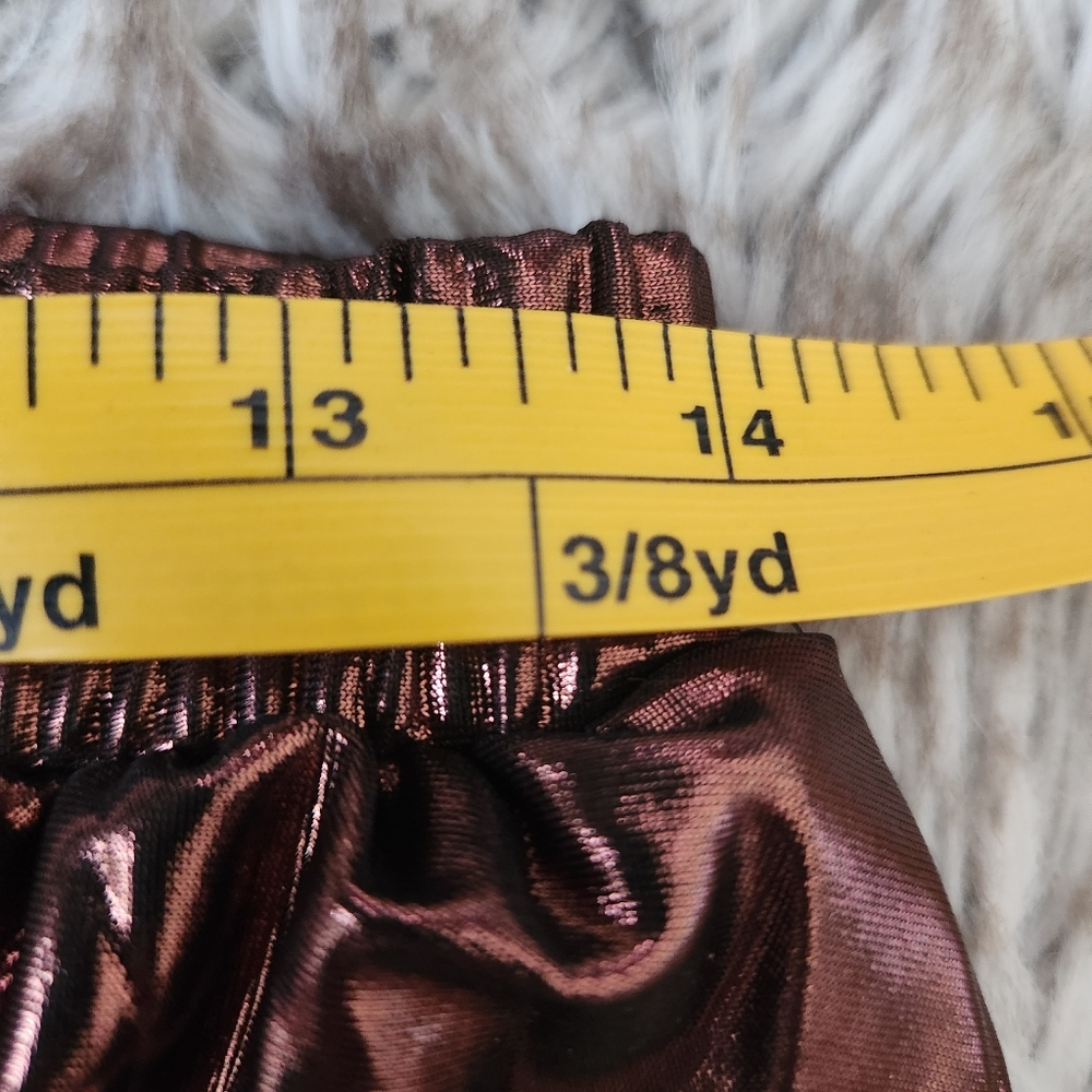 Free People En Saison Metallic Midi Skirt In Bronze Women's Size Large - Picture 9 of 10
